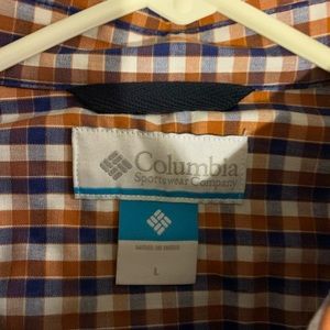 Never work Columbia button up